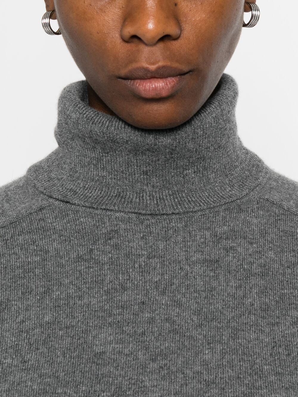 Maglione a collo alto in grigio Gotha - donna 