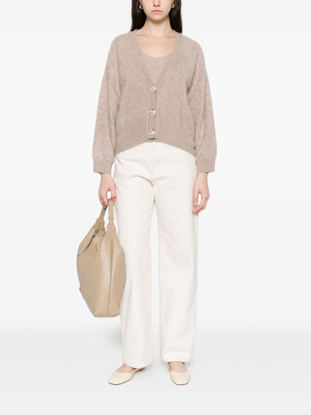 Top con finitura spazzolata in beige Gotha - donna 