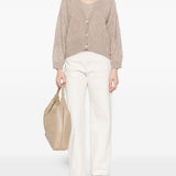 Top con finitura spazzolata in beige Gotha - donna 