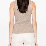 Top con finitura spazzolata in beige Gotha - donna 