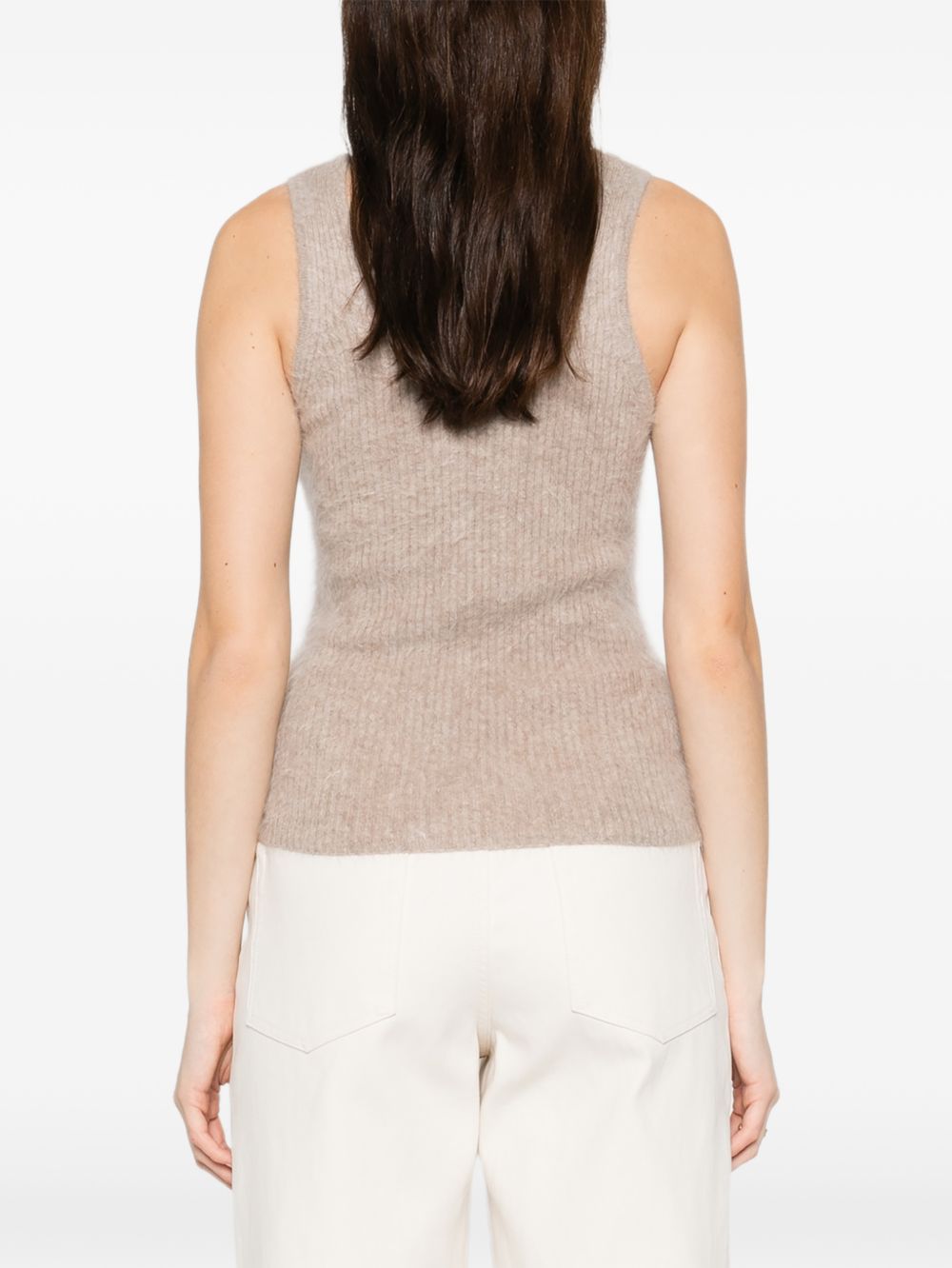 Top con finitura spazzolata in beige Gotha - donna 