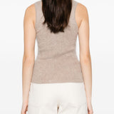 Top con finitura spazzolata in beige Gotha - donna 