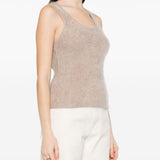 Top con finitura spazzolata in beige Gotha - donna 