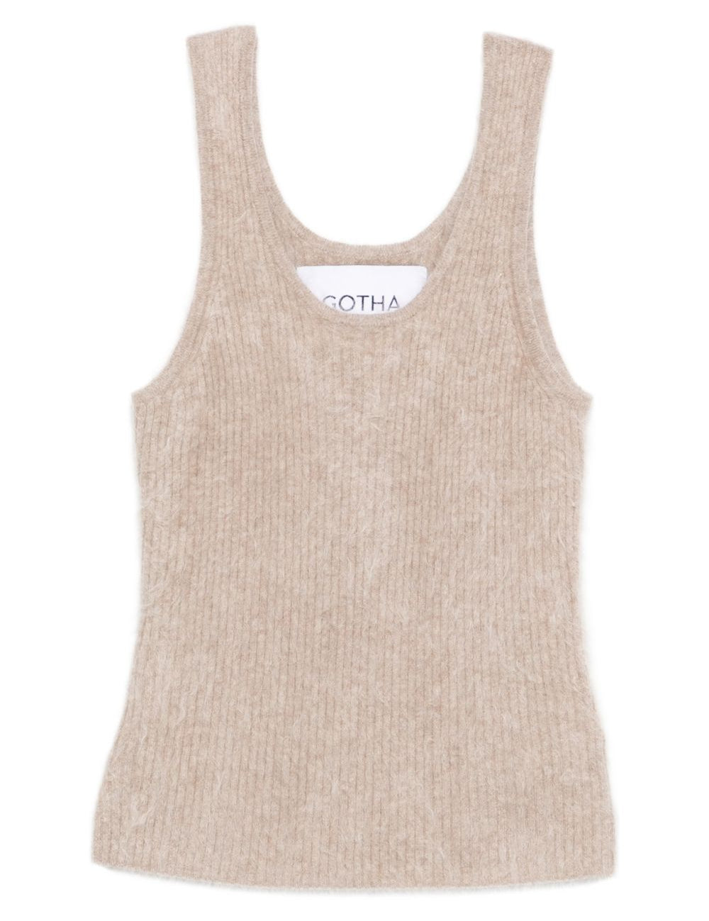 Top con finitura spazzolata in beige Gotha - donna 