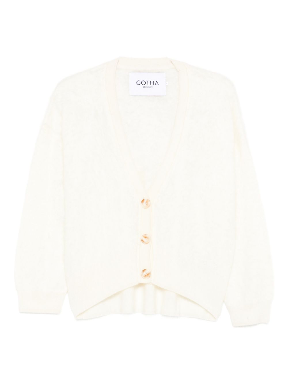 Cardigan con scollo a v in avorio Gotha - donna 