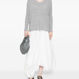 Maglione con scollo a V in grigio Gotha - donna 