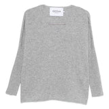 Maglione con scollo a V in grigio Gotha - donna 