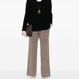 Maglione con scollo a V in nero Gotha - donna 