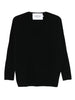 Maglione con scollo a V in nero Gotha - donna