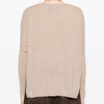 Maglione con scollo a V in beige Gotha - donna 