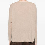 Maglione con scollo a V in beige Gotha - donna 