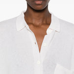 Cardigan con colletto in cashmere andrea in bianco Gotha - donna 