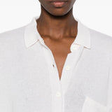Cardigan con colletto in cashmere andrea in bianco Gotha - donna 