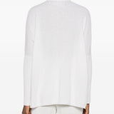 Cardigan con colletto in cashmere andrea in bianco Gotha - donna 
