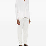 Cardigan con colletto in cashmere andrea in bianco Gotha - donna 