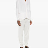 Cardigan con colletto in cashmere andrea in bianco Gotha - donna 