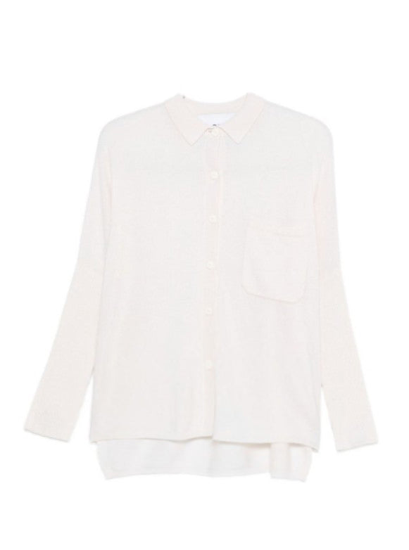 Cardigan con colletto in cashmere andrea in bianco Gotha - donna 