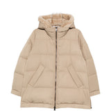 Piumino con cappuccio lou andrea in beige gotha - donna 