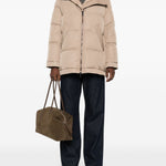 Piumino con cappuccio lou andrea in beige gotha - donna 