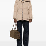 Piumino con cappuccio lou andrea in beige gotha - donna 