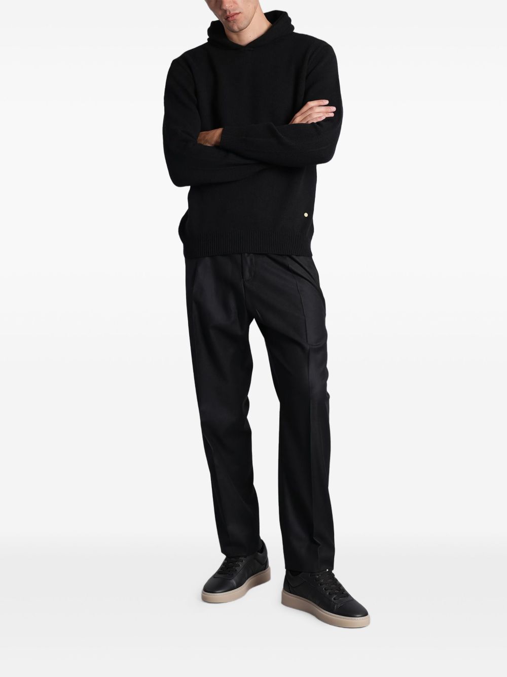 Pantaloni a gamba dritta albert in nero Grayed - uomo 