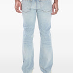 Jeans svasati effetto slavato con cinque tasche in blu Haikure - uomo 
