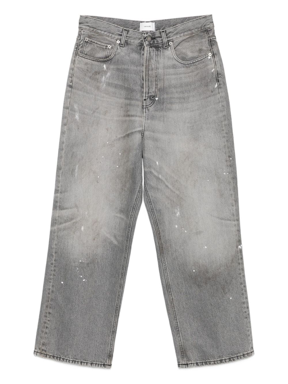 Jeans dritti con effetto vernice in grigio Haikure - uomo 
