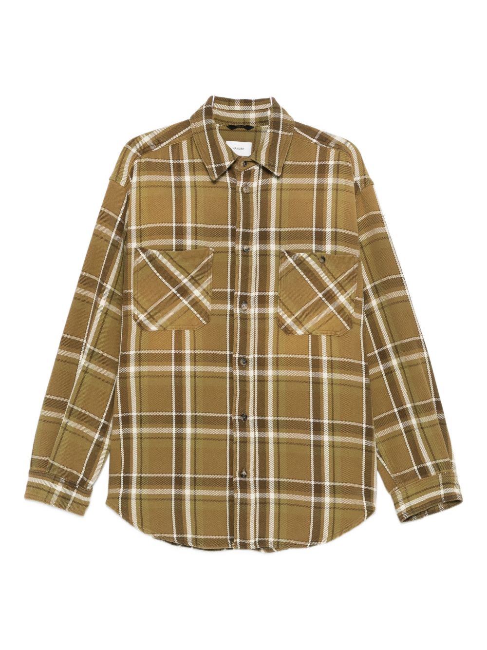 Giacca-camicia a quadri con tasche in verde Haikure - uomo 