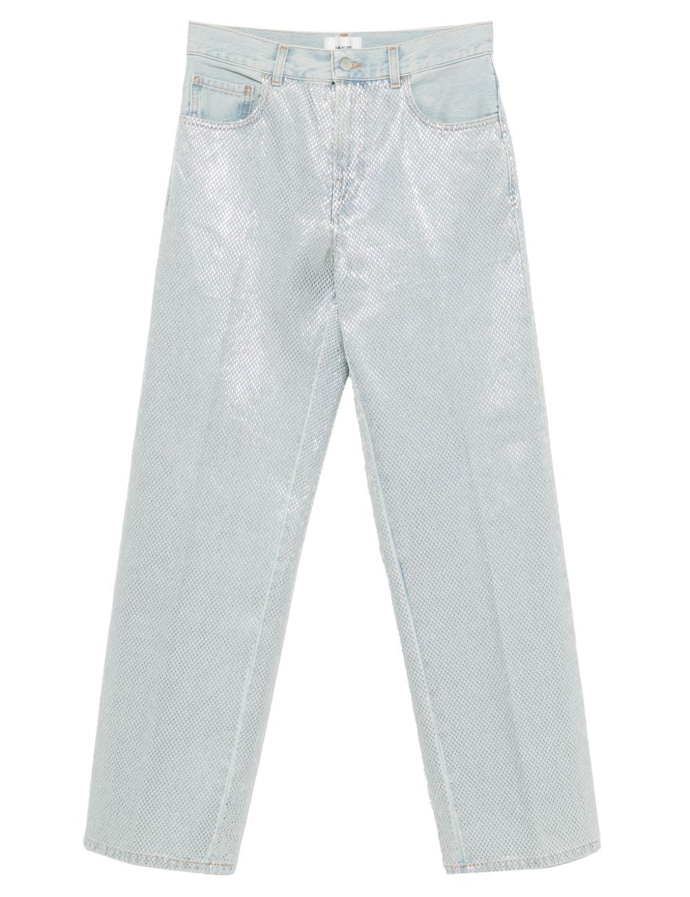 Pantaloni dritti con paillettes in azzurro Haikure - donna 