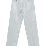 Pantaloni dritti con paillettes in azzurro Haikure - donna 