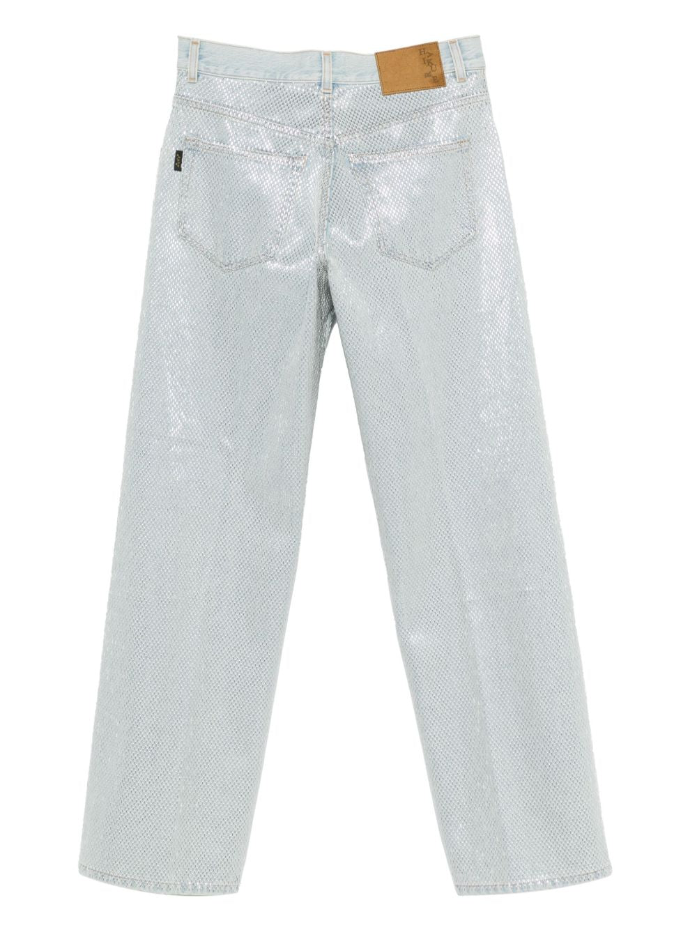 Pantaloni dritti con paillettes in azzurro Haikure - donna 