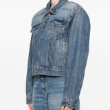 Giacca denim con botton in blu Haikure - donna 