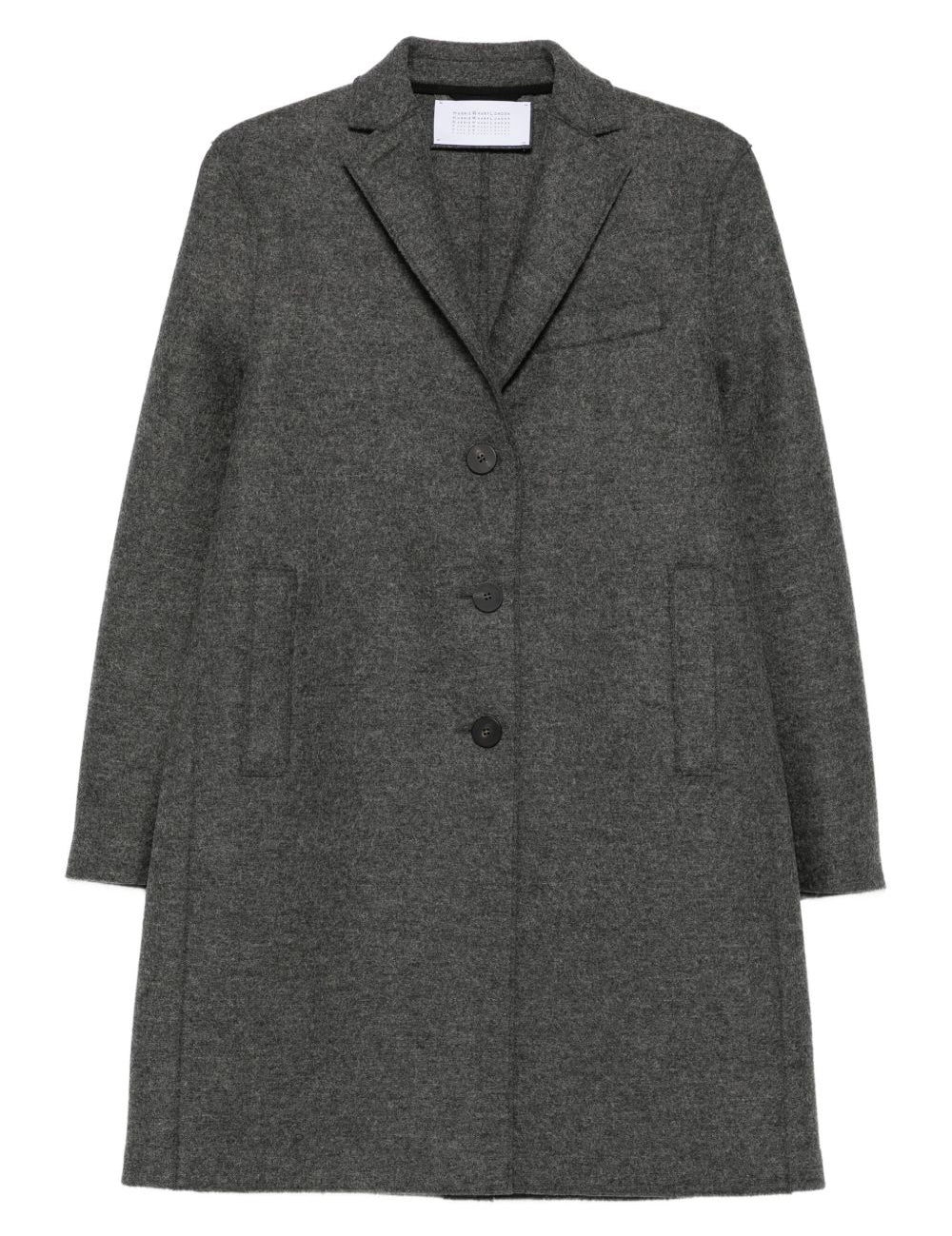 Cappotto con applicazione e bottoni in grigio Harris Wharf London - donna 