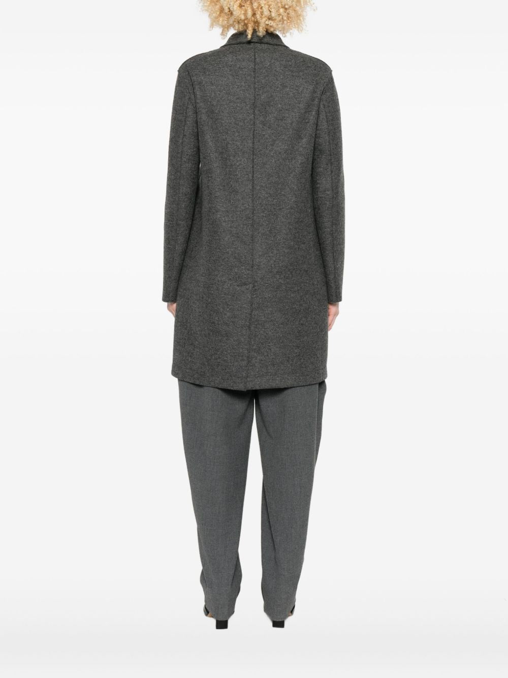 Cappotto con applicazione e bottoni in grigio Harris Wharf London - donna 