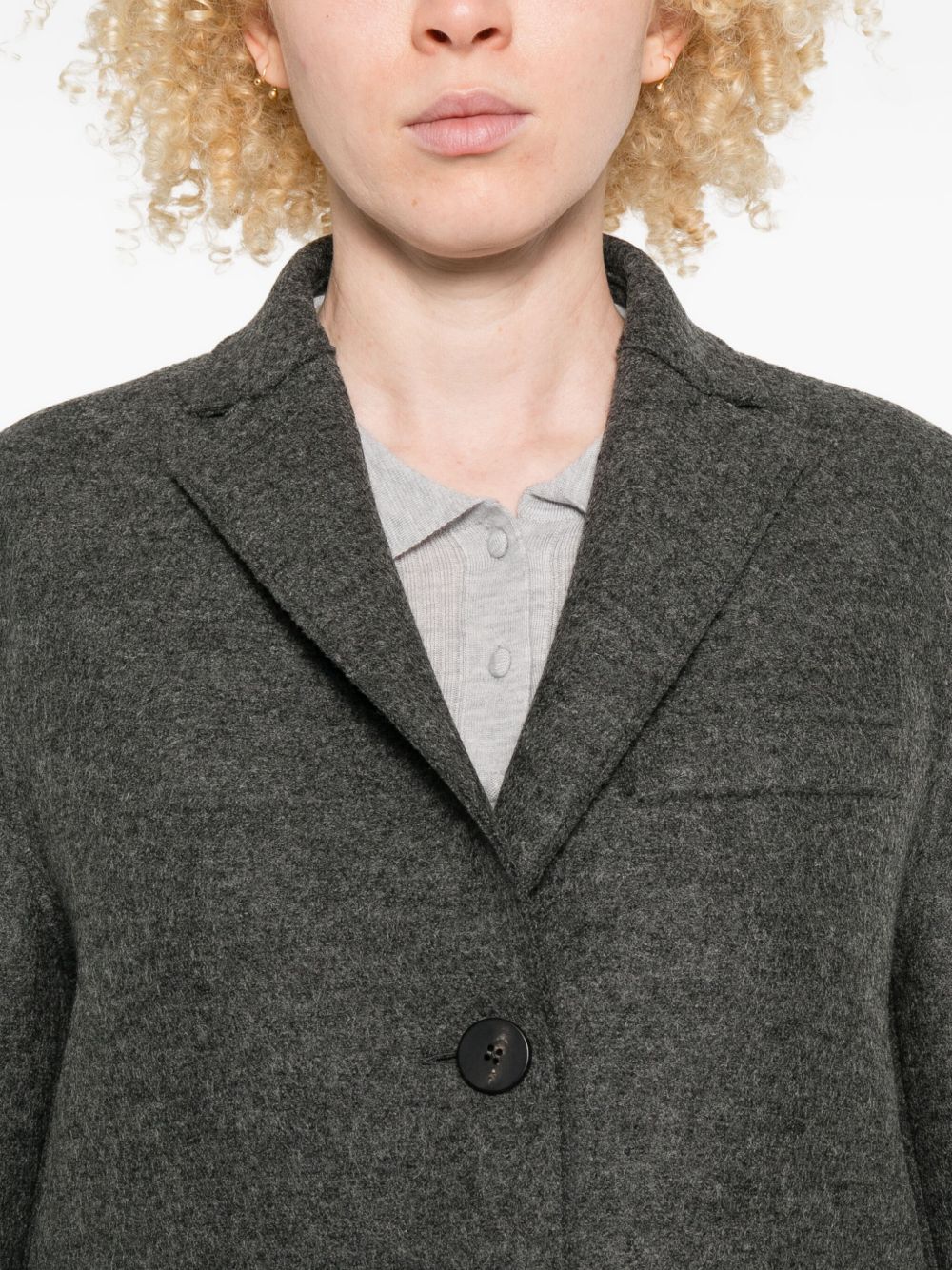 Cappotto con applicazione e bottoni in grigio Harris Wharf London - donna 