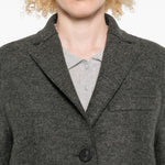 Cappotto con applicazione e bottoni in grigio Harris Wharf London - donna 