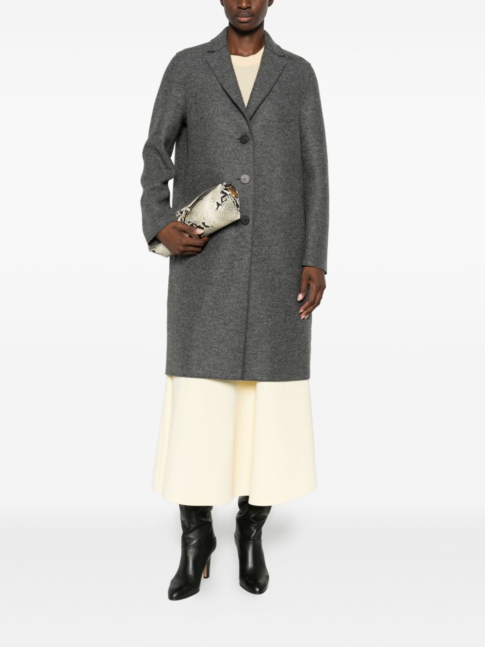 Cappotto monopetto in grigio Harris wharf london - donna 
