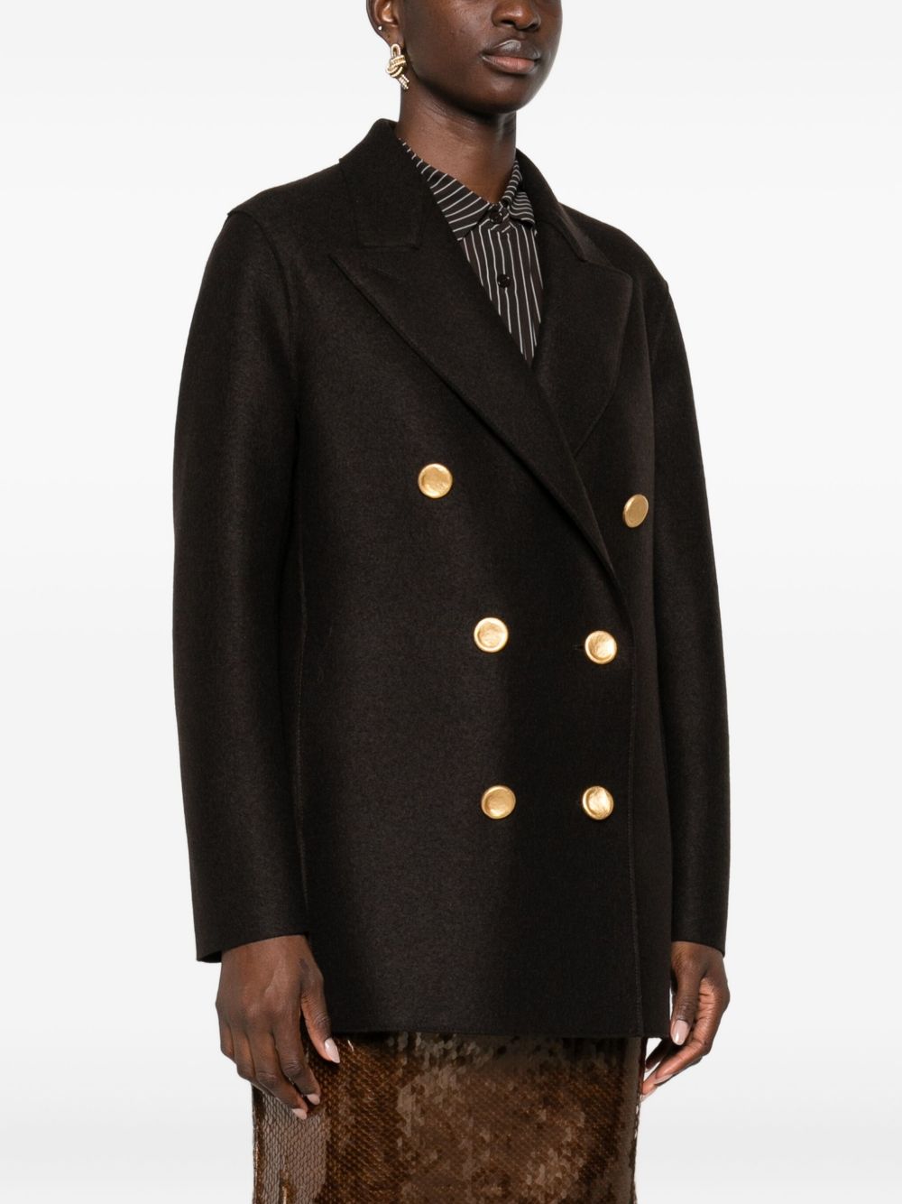 Cappotto doppiopetto in marrone Harris wharf london - donna 