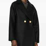 Caban doppiopetto in lana vergine in verde khaki Harris wharf london - donna 