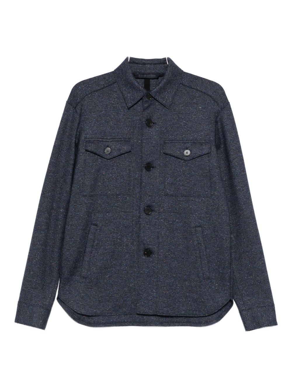 Giacca-camicia con bottoni in blu Harris wharf london - uomo 