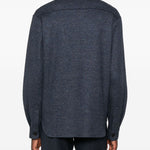 Giacca-camicia con bottoni in blu Harris wharf london - uomo 