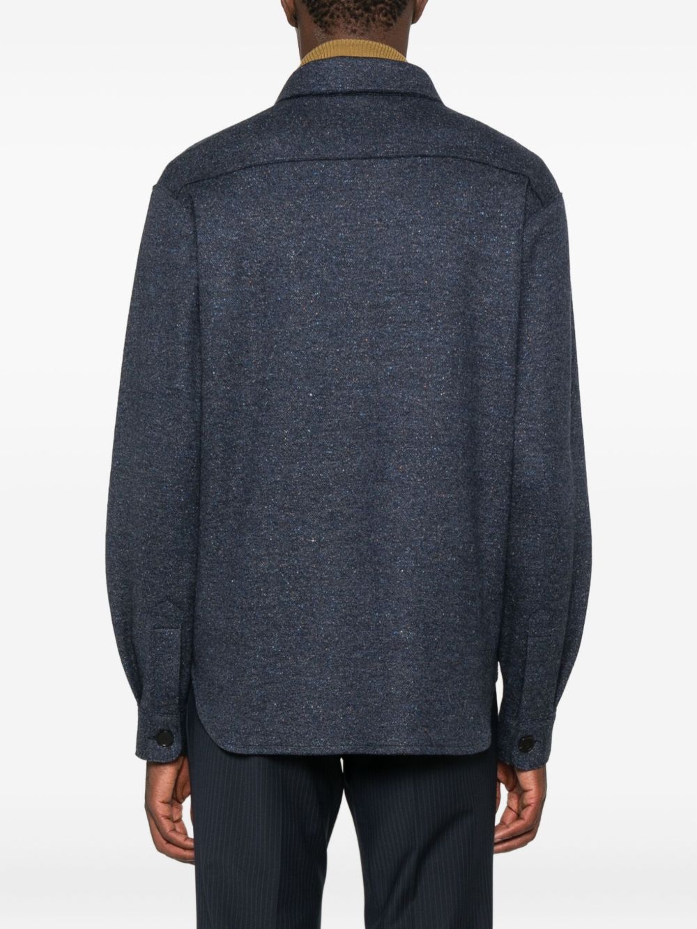 Giacca-camicia con bottoni in blu Harris wharf london - uomo 