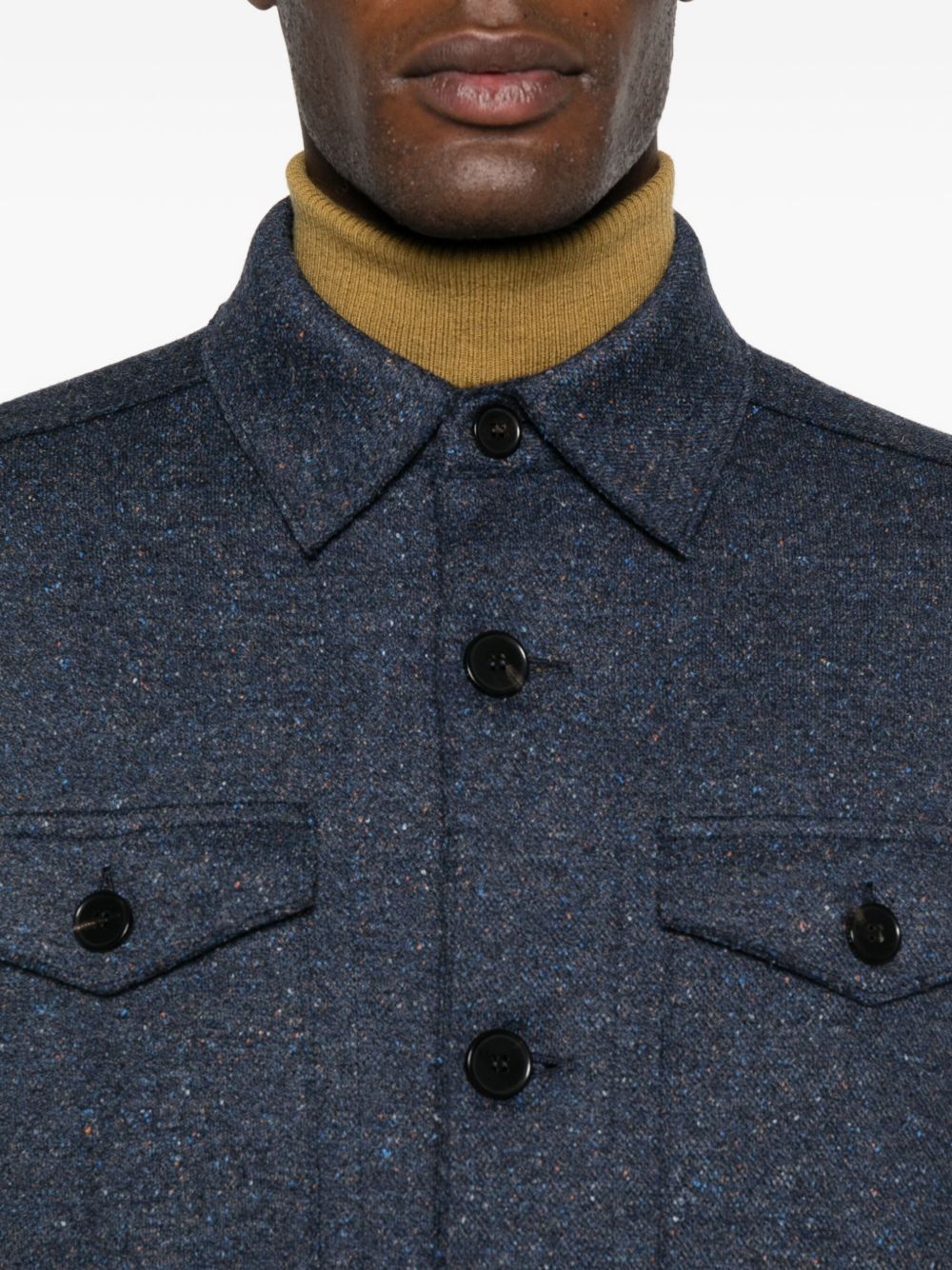 Giacca-camicia con bottoni in blu Harris wharf london - uomo 