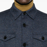 Giacca-camicia con bottoni in blu Harris wharf london - uomo 