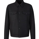 Giacca in lana con colletto classico in grigio Harris wharf london - uomo 