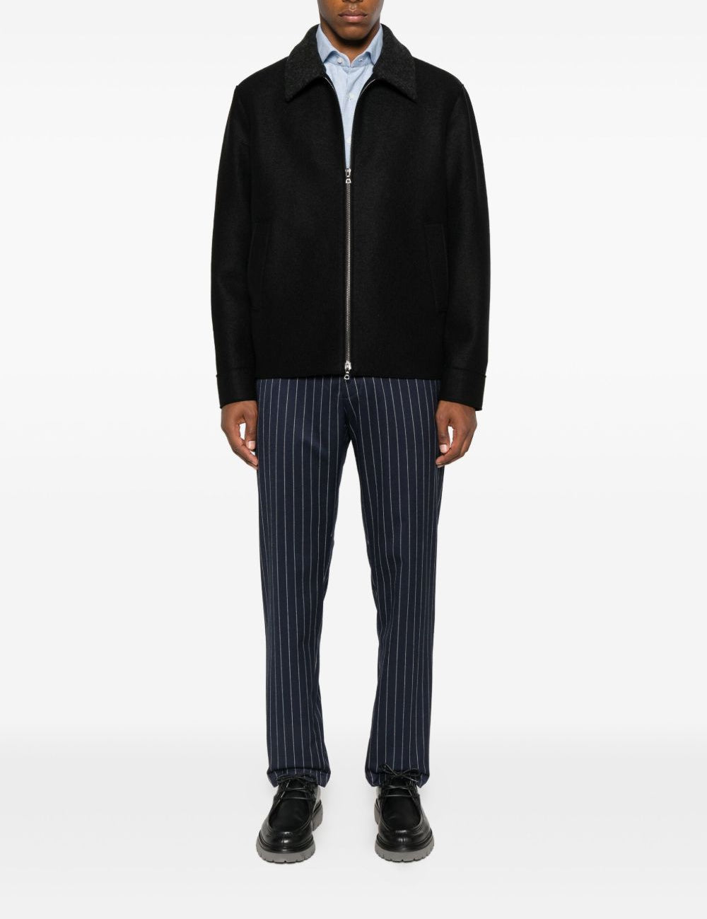 Giacca con zip in nero Harris wharf london - uomo 