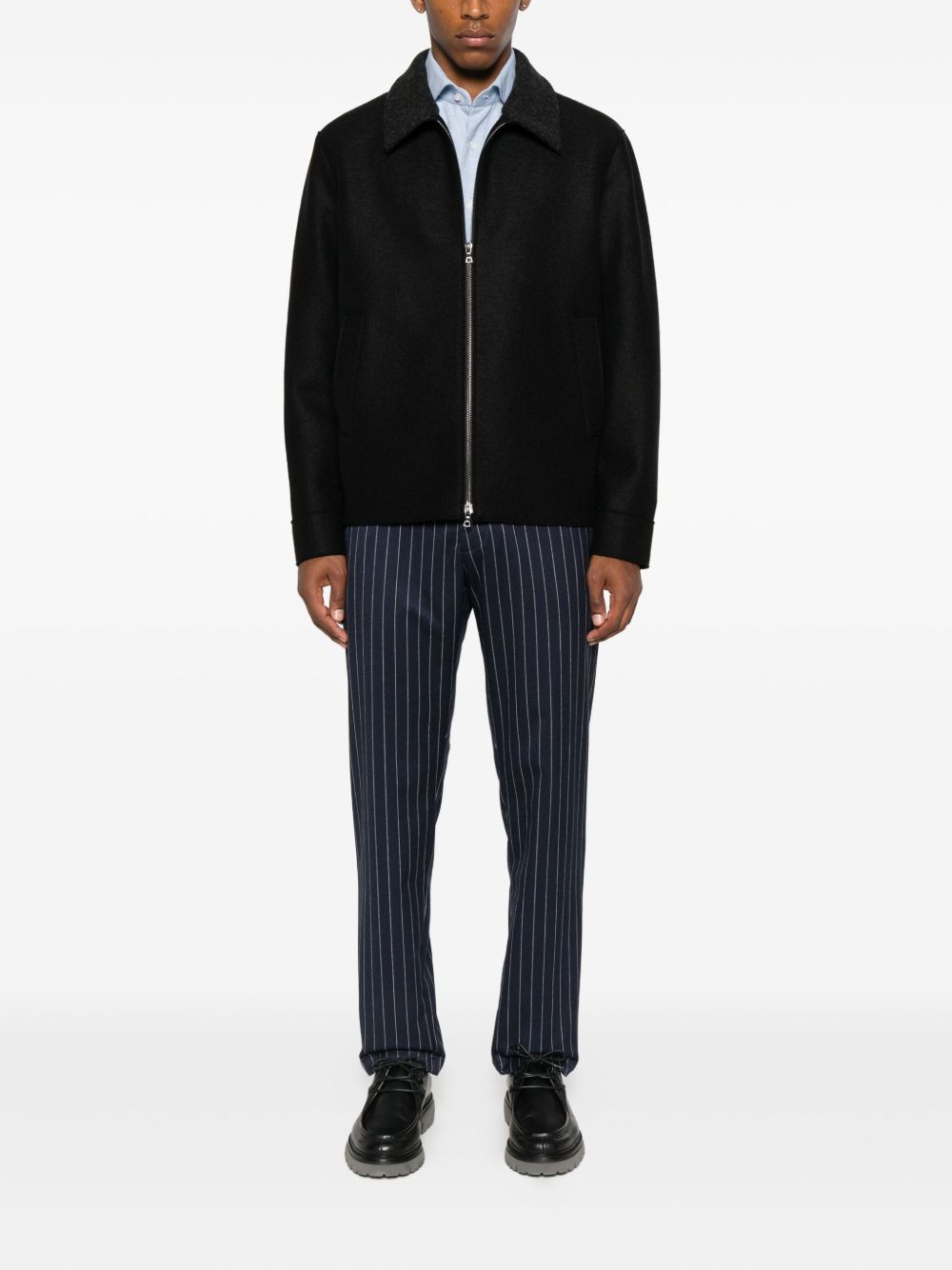 Giacca con zip in nero Harris wharf london - uomo 