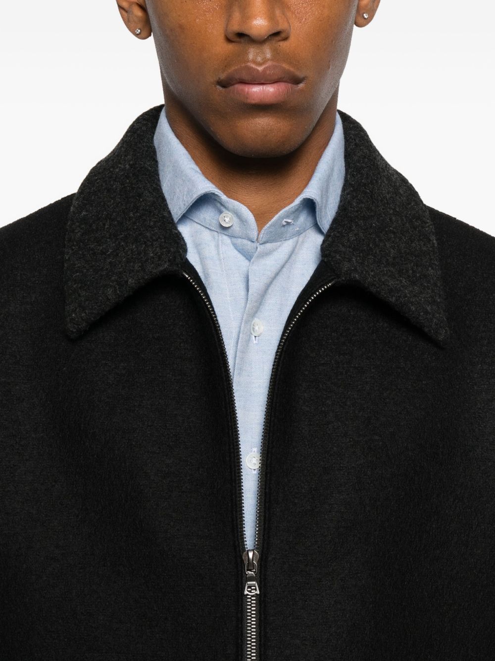 Giacca con zip in nero Harris wharf london - uomo 