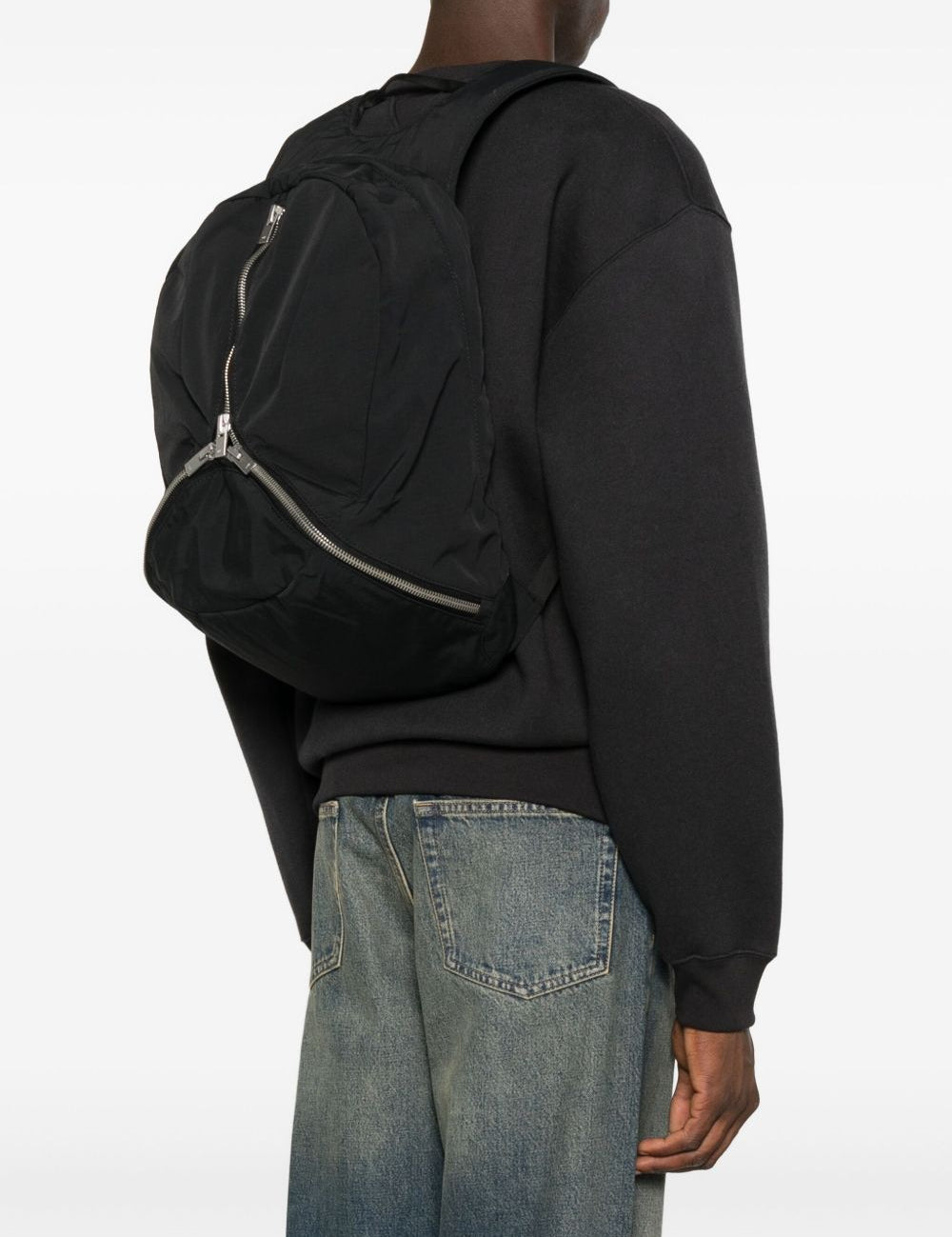 Zaino tecton con zip in nero Heliot emil - uomo 