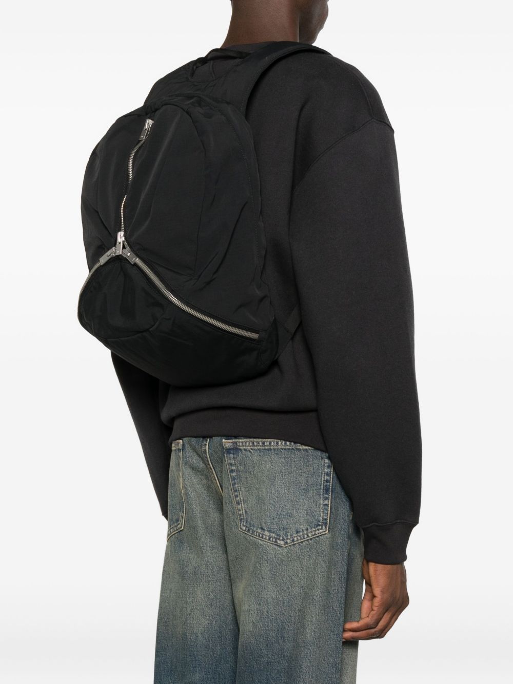 Zaino tecton con zip in nero Heliot emil - uomo 